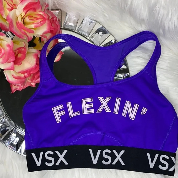 VSX Sport Purple “Flexin’” Racer Back Sports Bra S - Picture 7 of 7